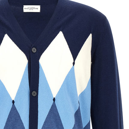 Ballantyne Blue Cotton Cardigan