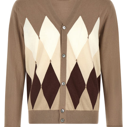 Ballantyne Brown Cotton Cardigan