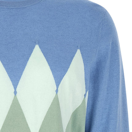 Ballantyne Blue Cotton Cardigan