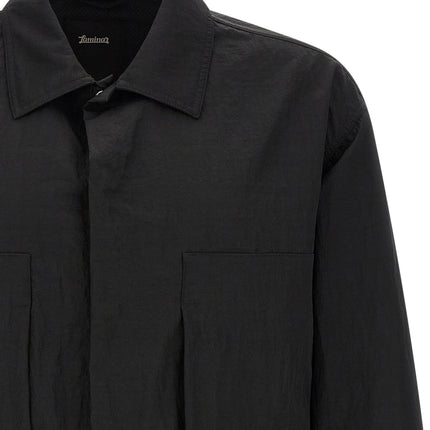 LAMINAR Black Polyamide Full-Length Jacket