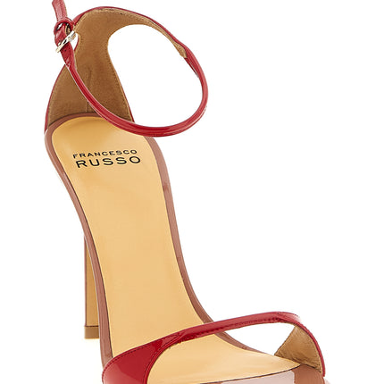 Francesco Russo Multicolor Goatskin Stiletto Heel Sandals
