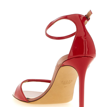 Francesco Russo Multicolor Goatskin Stiletto Heel Sandals