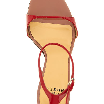 Francesco Russo Multicolor Goatskin Stiletto Heel Sandals