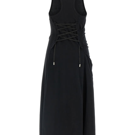 Alexander McQueen Black Cotton Long Dress