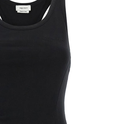 Alexander McQueen Black Cotton Long Dress
