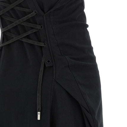 Alexander McQueen Black Cotton Long Dress
