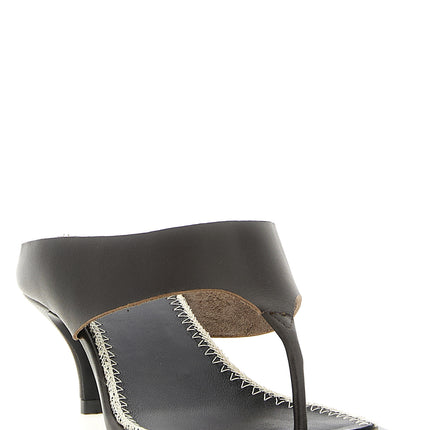 Magda Butrym Brown Leather Stiletto Heel Sandals