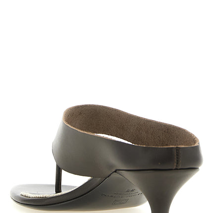 Magda Butrym Brown Leather Stiletto Heel Sandals