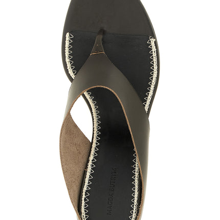 Magda Butrym Brown Leather Stiletto Heel Sandals