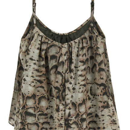 PINKO Gray Cotton Blouse