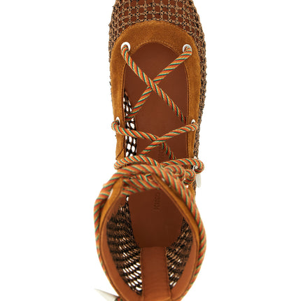 Kiko Kostadinov Brown Polyester Ankle Boots