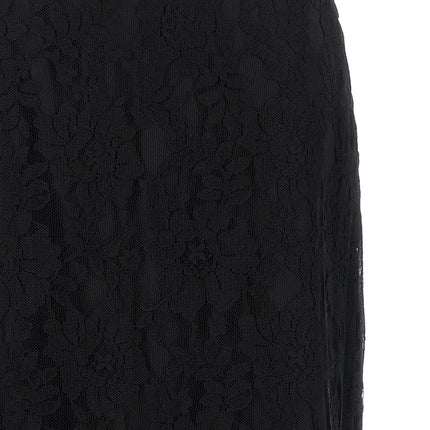 Valentino Garavani Black Cotton Midi Skirt