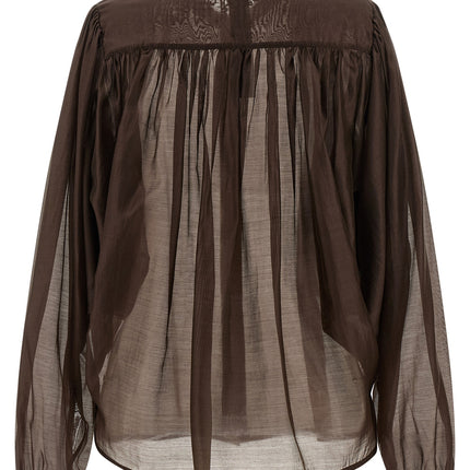 Twinset Brown Lycra Blouse