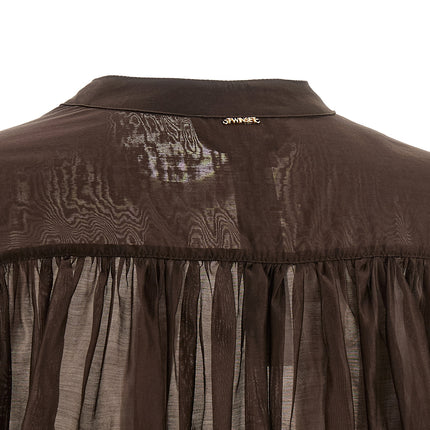 Twinset Brown Lycra Blouse