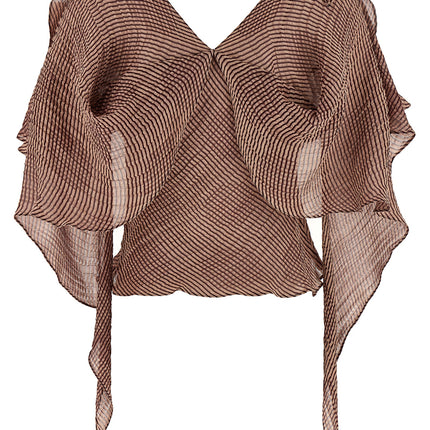 Kiko Kostadinov Bordeaux Linen Blouse