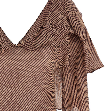 Kiko Kostadinov Bordeaux Linen Blouse