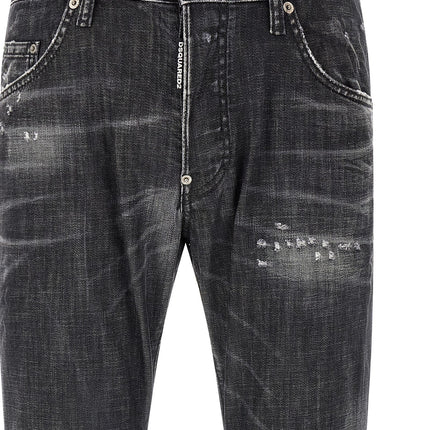 Dsquared² Gray Cotton Relaxed Fit Jeans