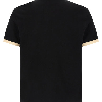 Valentino Garavani Black Cotton Polo Shirt