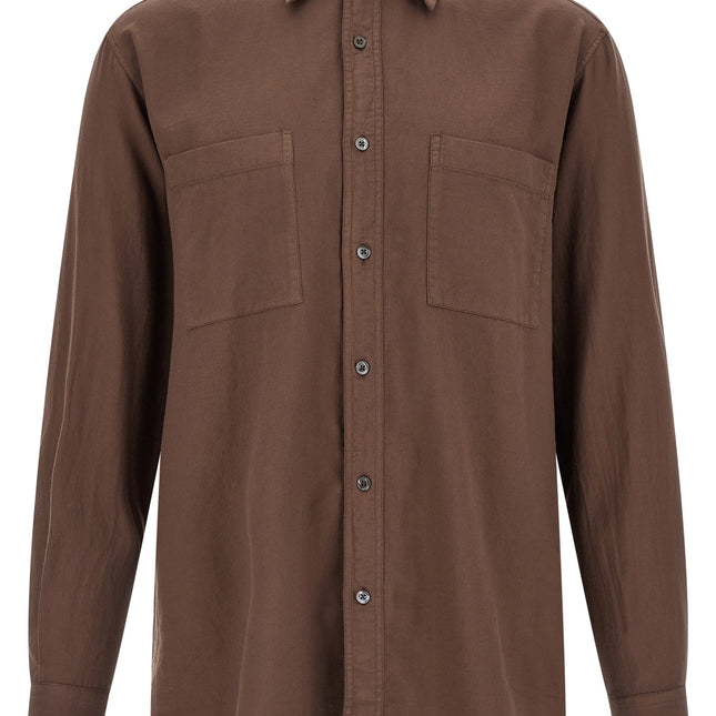 CELLAR DOOR Brown Cotton Blouse