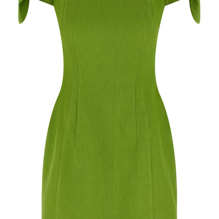 Elisabetta Franchi Bicolor Linen Short Dress