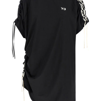 Y-3 Black Polyester Short Dress