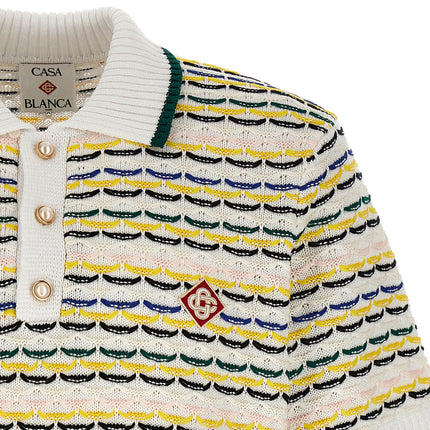 Casablanca Multicolor Cotton Polo Shirt