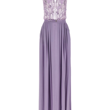 Elisabetta Franchi Purple Viscose Long Dress