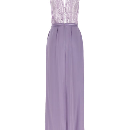 Elisabetta Franchi Purple Viscose Long Dress