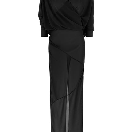 Entire Studios Black Polyester Long Dress
