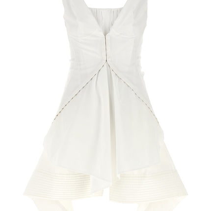 Alexander McQueen White Cotton Short Dress