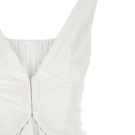 Alexander McQueen White Cotton Short Dress