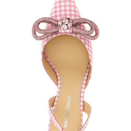 MACH & MACH Multicolor Cotton-Like Mid Heel Pumps