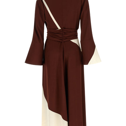 Alberta Ferretti Bordeaux Viscose Long Dress