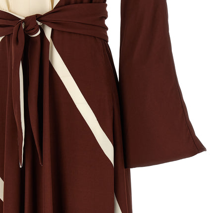 Alberta Ferretti Bordeaux Viscose Long Dress