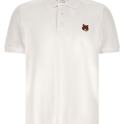 Maison Kitsuné White Cotton Polo Shirt