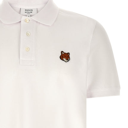 Maison Kitsuné White Cotton Polo Shirt