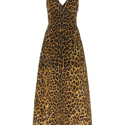 Alberta Ferretti Brown Silk Long Dress