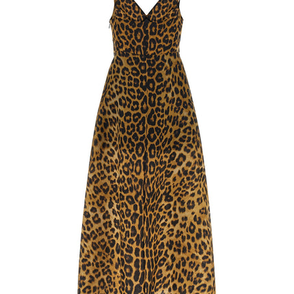 Alberta Ferretti Brown Silk Long Dress