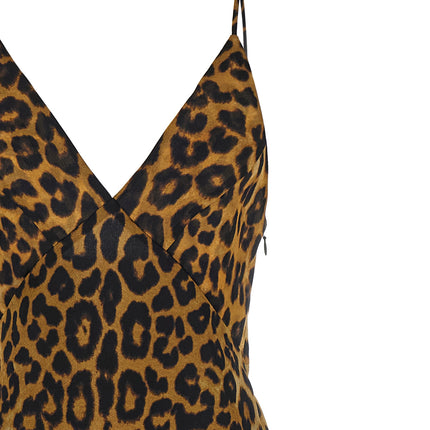 Alberta Ferretti Brown Silk Long Dress