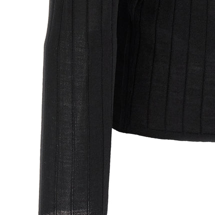 Saint Laurent Black Wool Polo Shirt