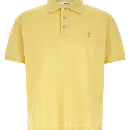 Saint Laurent Bicolor Cotton Polo Shirt