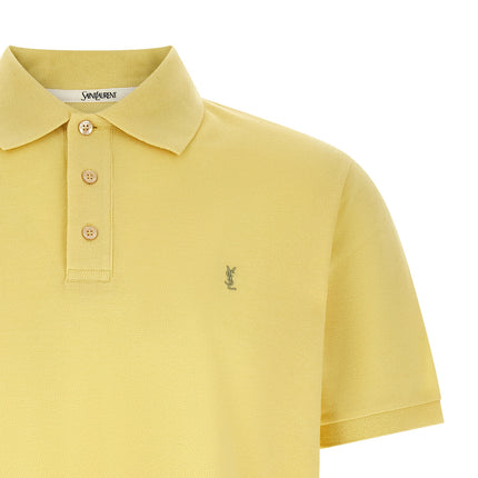 Saint Laurent Bicolor Cotton Polo Shirt