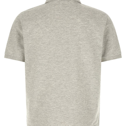 Saint Laurent Gray Cotton Polo Shirt
