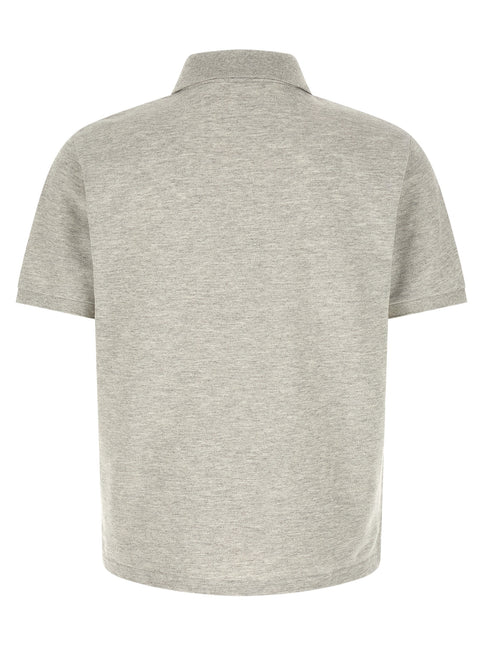 Saint Laurent Gray Cotton Polo Shirt