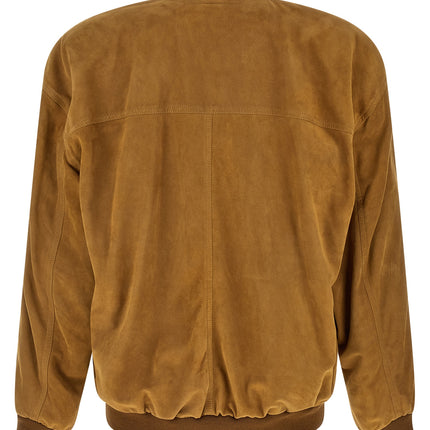 Saint Laurent Brown Lamb Leather Leather Jacket