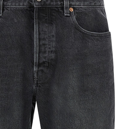 Saint Laurent Black Cotton Straight-Leg Jeans