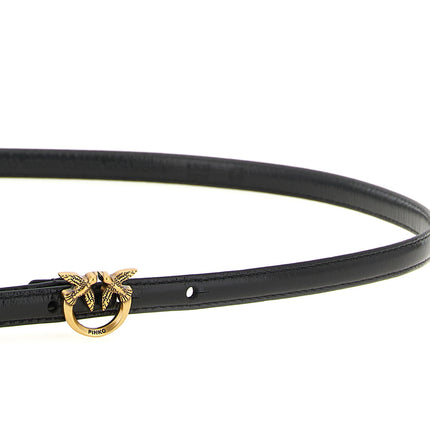PINKO Black Lamb Leather Regular Belt