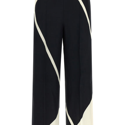 Alberta Ferretti Bicolor Viscose Casual Pants