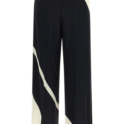 Alberta Ferretti Bicolor Viscose Casual Pants
