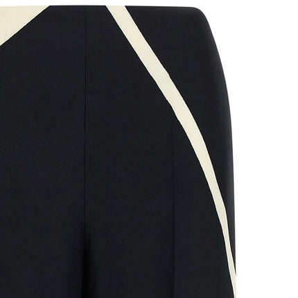 Alberta Ferretti Bicolor Viscose Casual Pants